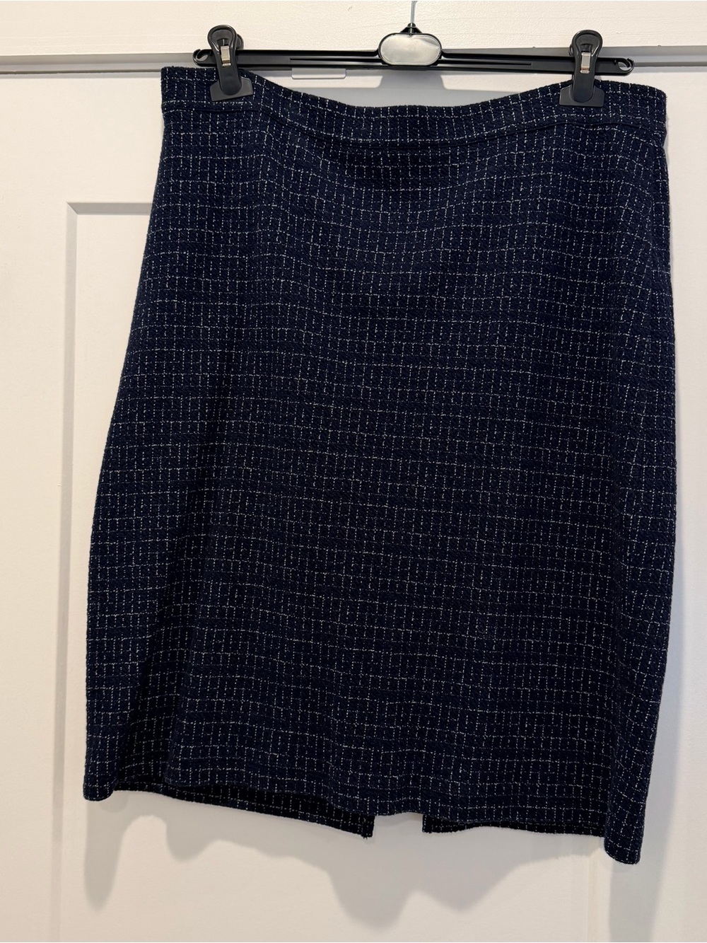 Maeve Navy Tweed Pencil Skirt